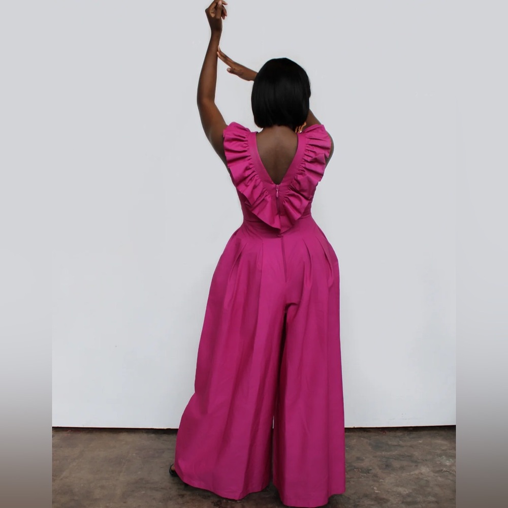 Forever Amelia AMARI JUMPSUIT FUSCHIA Size 12 - Picture 5 of 11
